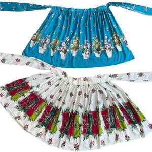 Two Vintage Kitchen Aprons